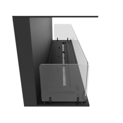 InFire - Lareira BIO embutida 120x50 cm 5kW preta