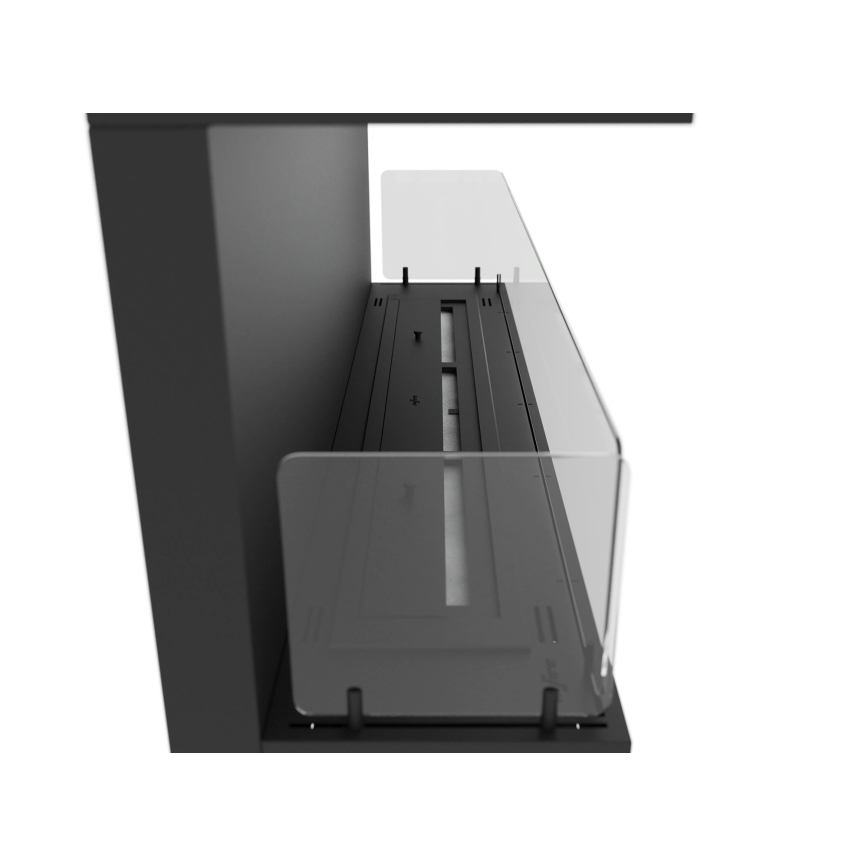 InFire - Lareira BIO embutida 120x50 cm 5kW preta