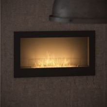 InFire - Lareira BIO embutida 90x50 cm 3kW preta