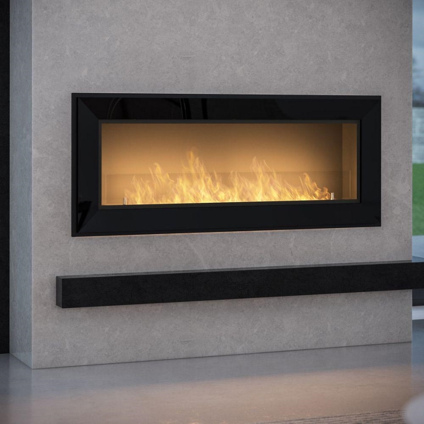 InFire - Lareira BIO incorporada 49x120 cm 3kW preto
