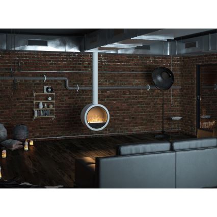 InFire - Lareira BIO suspensa d. 70 cm 3kW branco