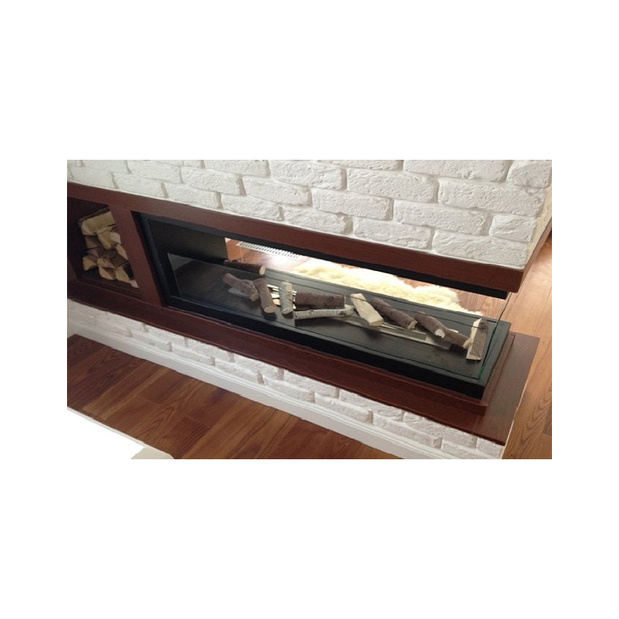 InFire - Lareira de canto BIO 100x50 cm 3kW bifacial
