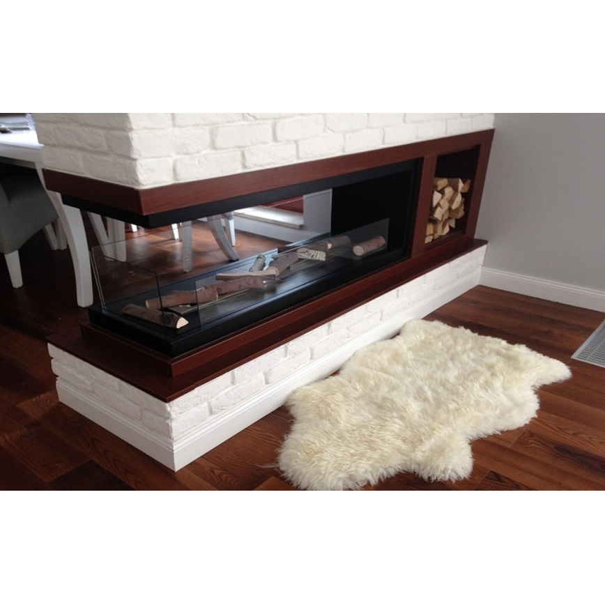 InFire - Lareira de canto BIO 100x50 cm 3kW bifacial