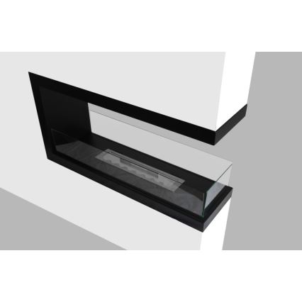 InFire - Lareira de canto BIO 100x50 cm 3kW bifacial