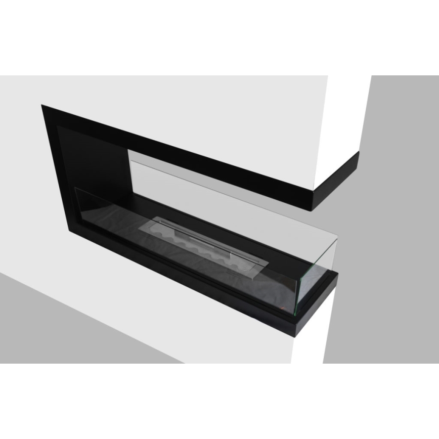 InFire - Lareira de canto BIO 100x50 cm 3kW bifacial