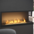 InFire - Lareira de canto BIO 110x45 cm 3kW preto