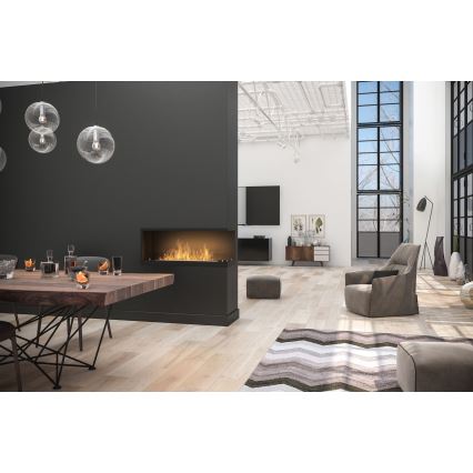 InFire - Lareira de canto BIO 110x45 cm 3kW preto