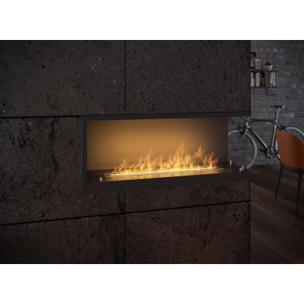 InFire - Lareira de canto BIO 110x45 cm 3kW preto