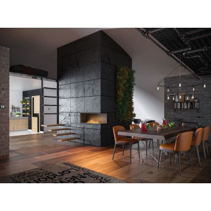 InFire - Lareira de canto BIO 110x45 cm 3kW preto