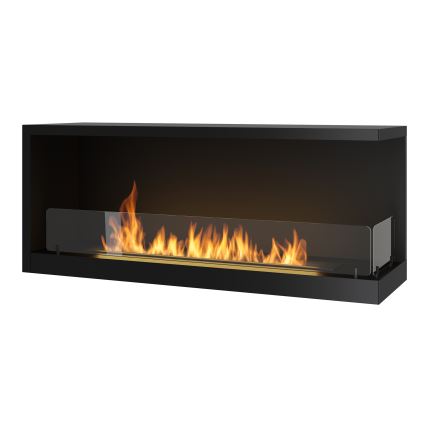 InFire - Lareira de canto BIO 110x45 cm 3kW preto