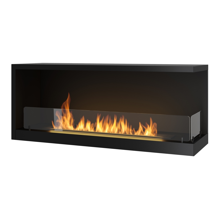 InFire - Lareira de canto BIO 110x45 cm 3kW preto