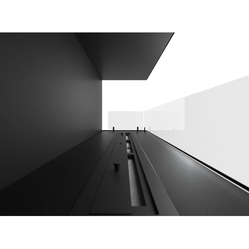 InFire - Lareira de canto BIO 110x45 cm 3kW preto