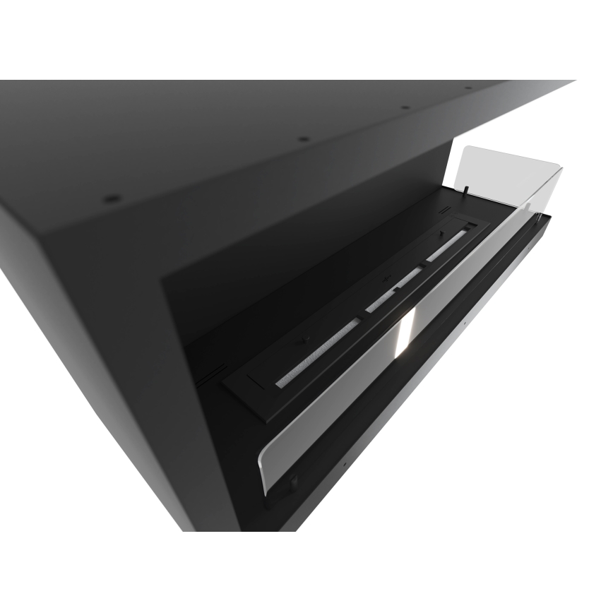 InFire - Lareira de canto BIO 110x45 cm 3kW preto