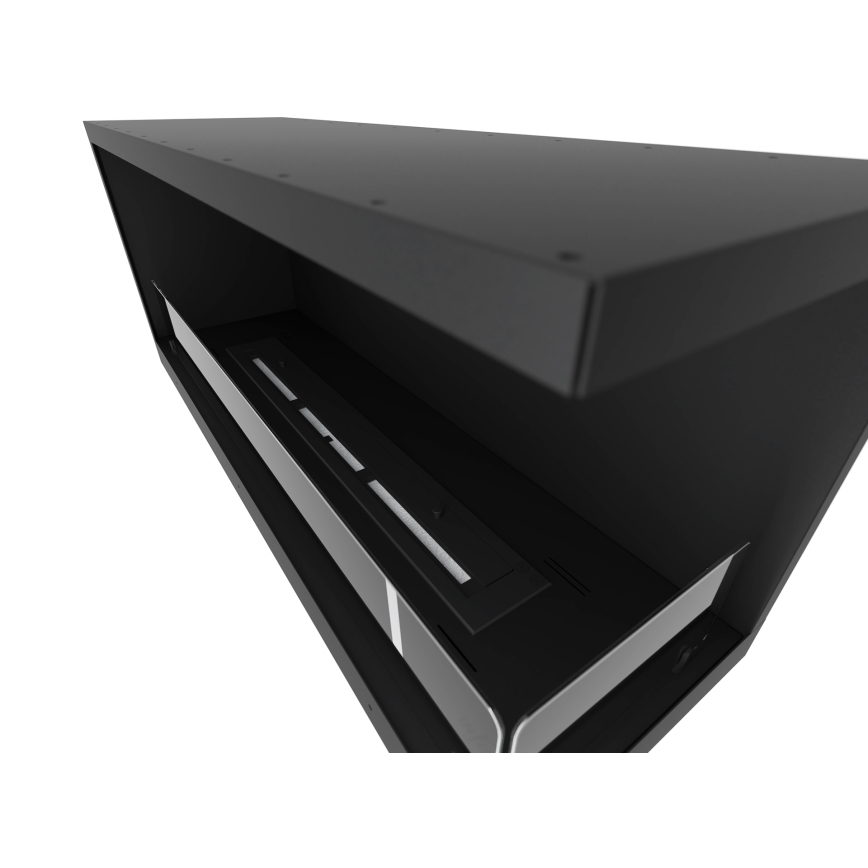 InFire - Lareira de canto BIO 110x45 cm 3kW preto