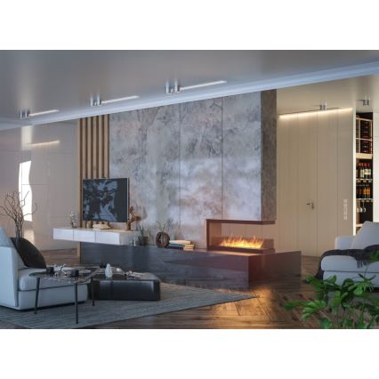 InFire - Lareira de canto BIO 120x50 cm 3kW bifacial