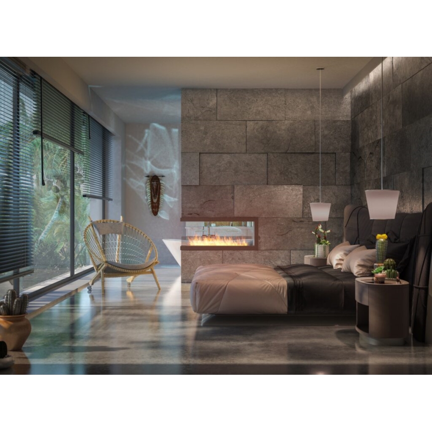 InFire - Lareira de canto BIO 120x50 cm 3kW bifacial