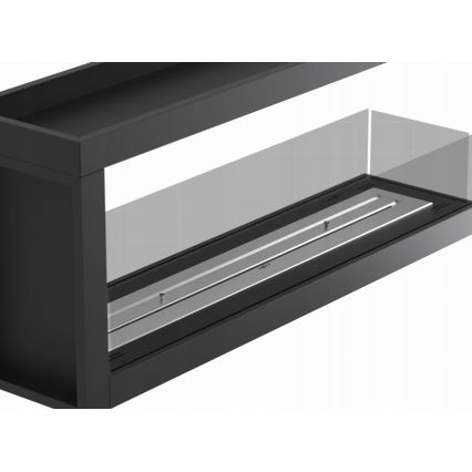 InFire - Lareira de canto BIO 120x50 cm 3kW bifacial