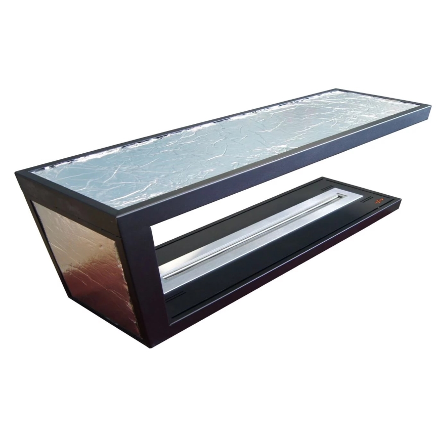InFire - Lareira de canto BIO 120x50 cm 3kW bifacial