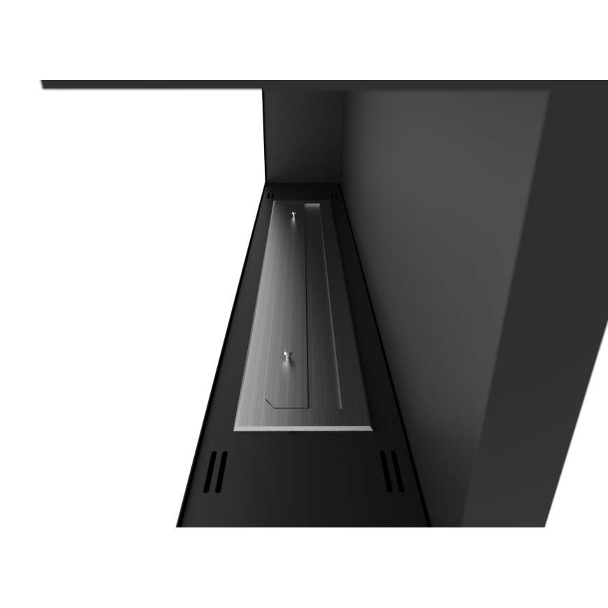 InFire - Lareira de canto BIO 45x120 cm 3kW preto