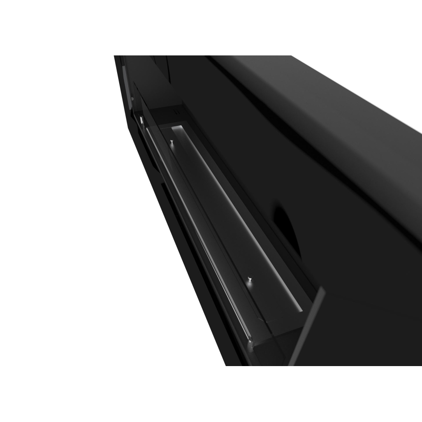 InFire - Lareira de canto BIO 45x120 cm 3kW preto