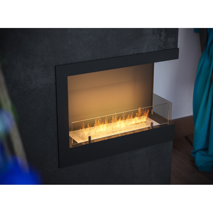 InFire - Lareira de canto BIO 45x60 cm 3kW preto
