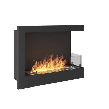 InFire - Lareira de canto BIO 45x60 cm 3kW preto