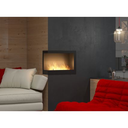 InFire - Lareira de canto BIO 45x60 cm 3kW preto