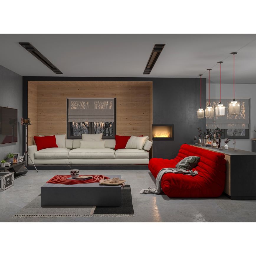 InFire - Lareira de canto BIO 45x60 cm 3kW preto