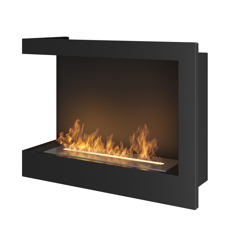 InFire - Lareira de canto BIO 45x60 cm 3kW preto