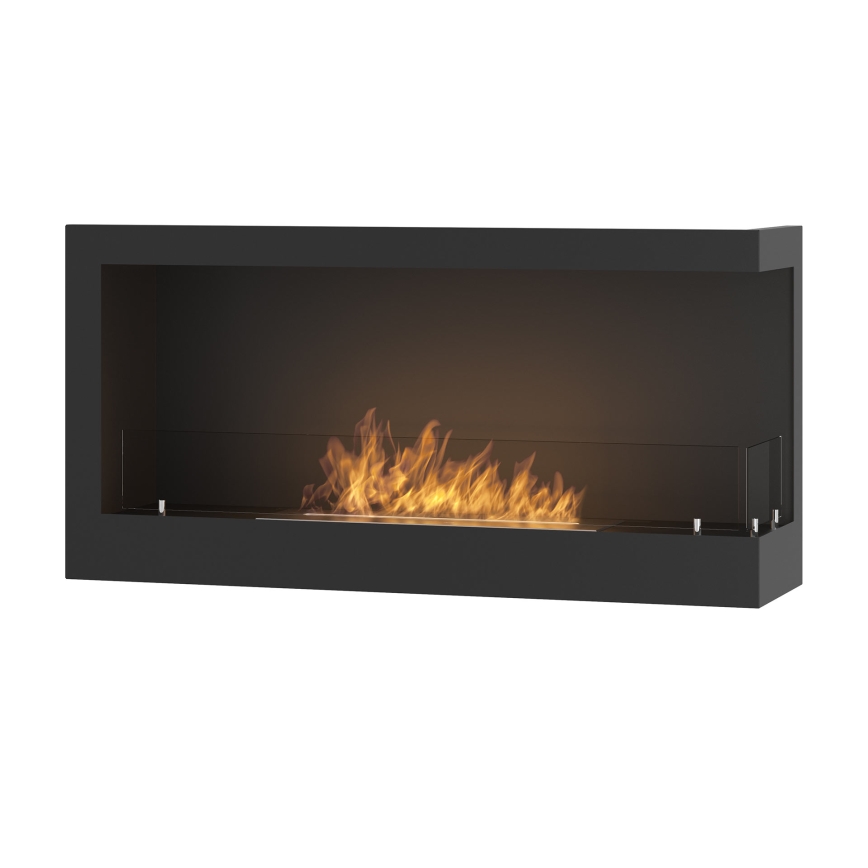 InFire - Lareira de canto BIO 45x90 cm 3kW preto