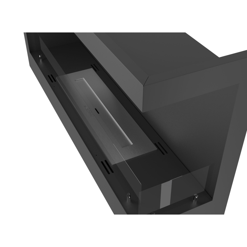 InFire - Lareira de canto BIO 45x90 cm 3kW preto