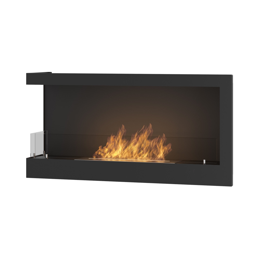 InFire - Lareira de canto BIO 45x90 cm 3kW preto