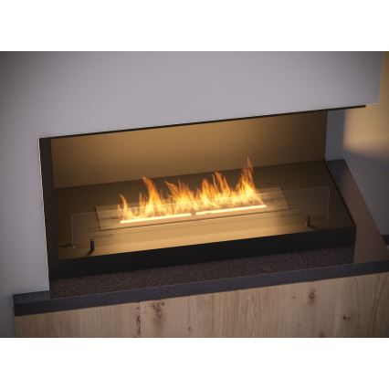 InFire - Lareira de canto BIO 80x45 cm 3,5kW preto