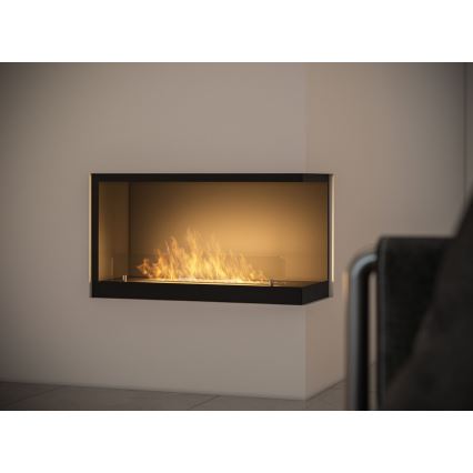 InFire - Lareira de canto BIO 80x45 cm 3,5kW preto