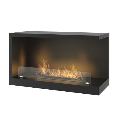 InFire - Lareira de canto BIO 80x45 cm 3,5kW preto