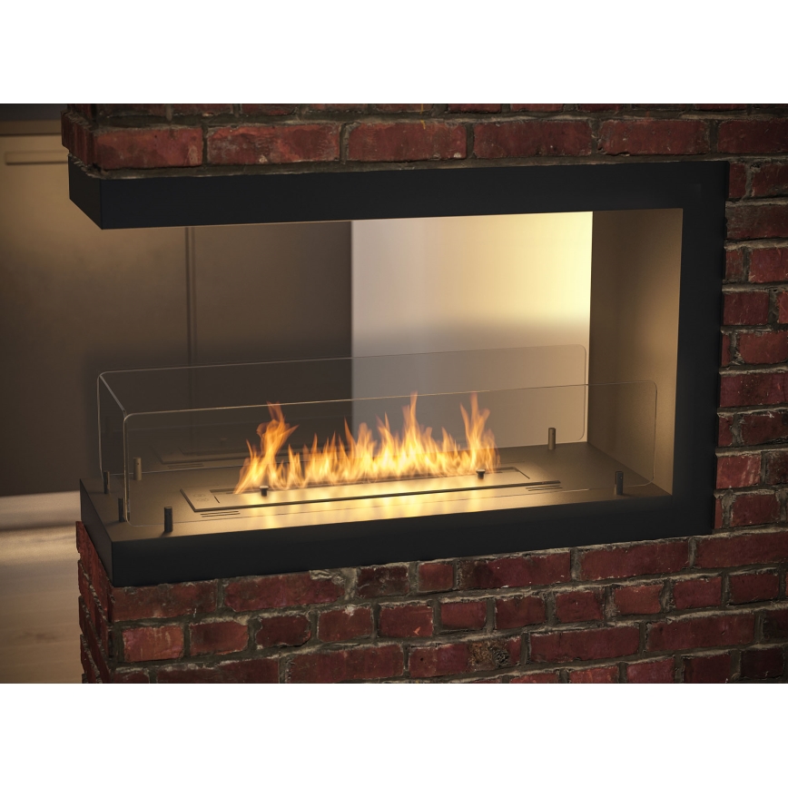 InFire - Lareira de canto BIO 80x50 cm 3kW bifacial