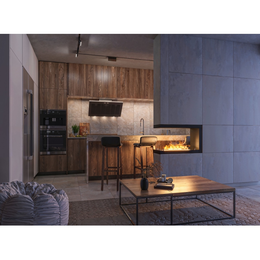 InFire - Lareira de canto BIO 80x50 cm 3kW bifacial