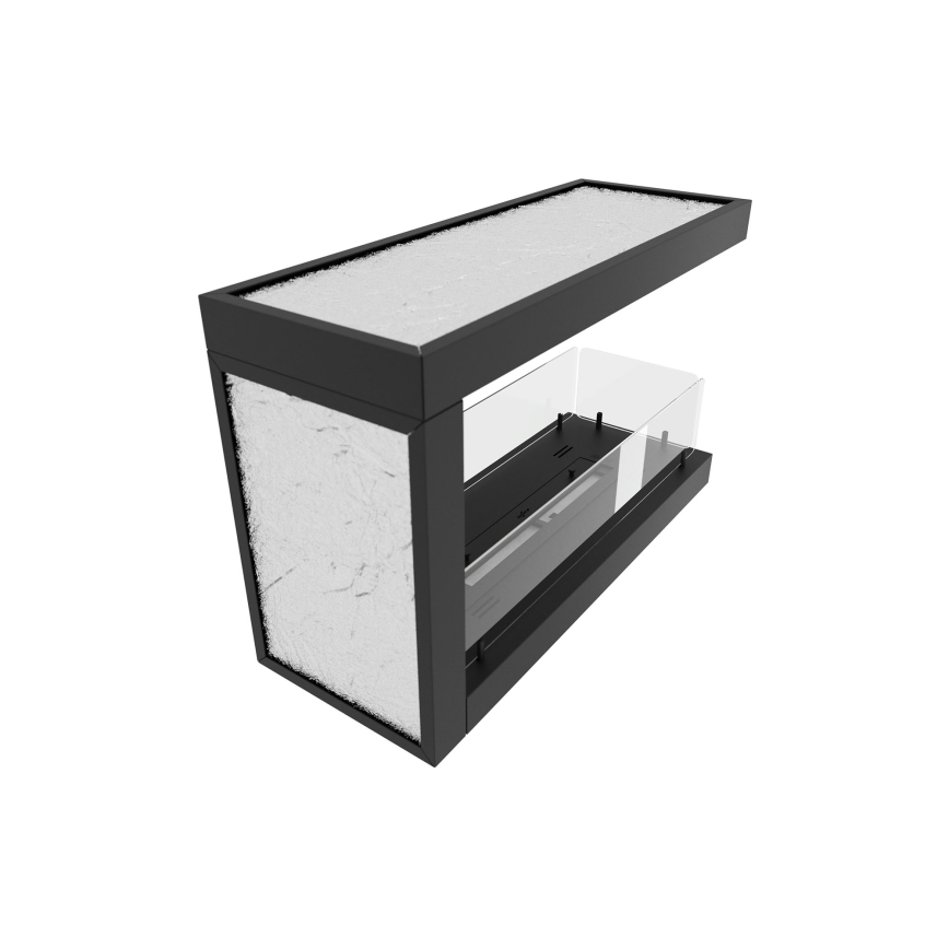 InFire - Lareira de canto BIO 80x50 cm 3kW bifacial