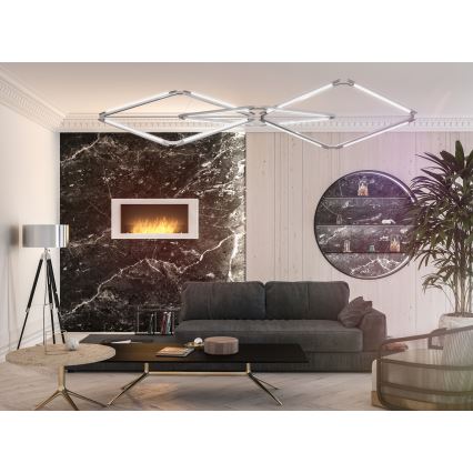 InFire - Lareira de parede BIO 120x56 cm 3kW branco