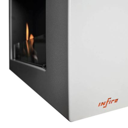 InFire - Lareira de parede BIO 120x56 cm 3kW branco