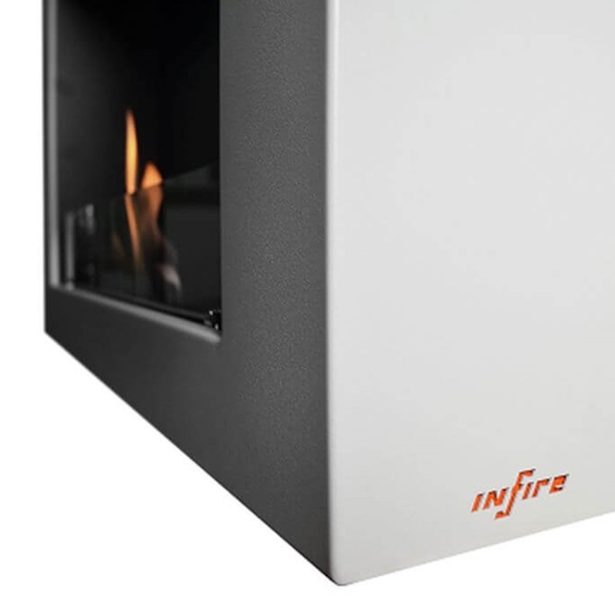 InFire - Lareira de parede BIO 120x56 cm 3kW branco