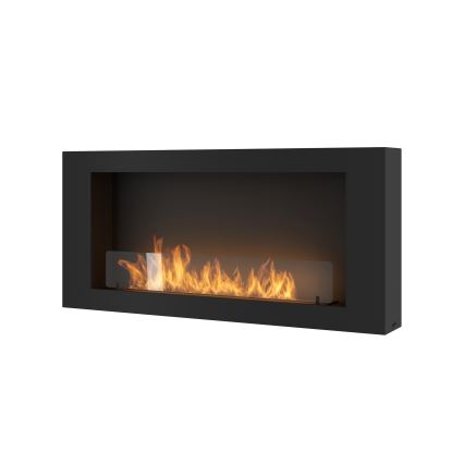 InFire - Lareira de parede BIO 120x56 cm 3kW preto