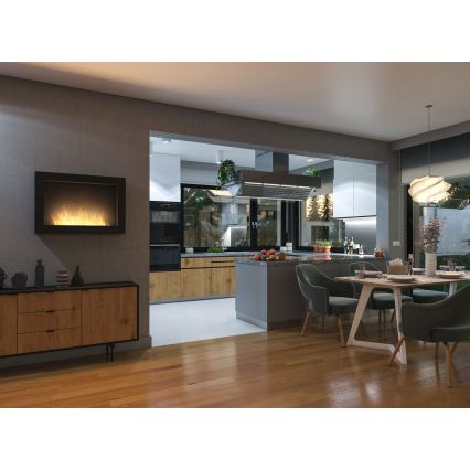 InFire - Lareira de parede BIO 80x56 cm 3kW preto