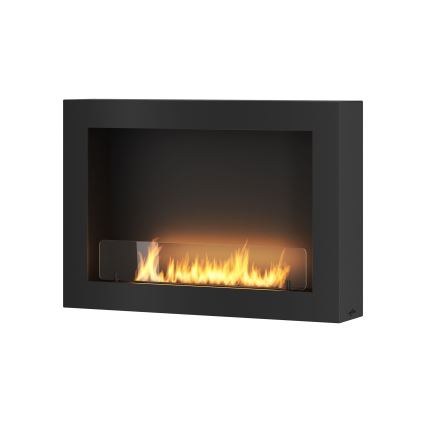 InFire - Lareira de parede BIO 80x56 cm 3kW preto