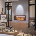 InFire - Lareira embutida BIO 120x50 cm 3kW bifacial