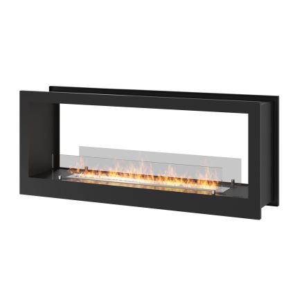 InFire - Lareira embutida BIO 120x50 cm 3kW bifacial