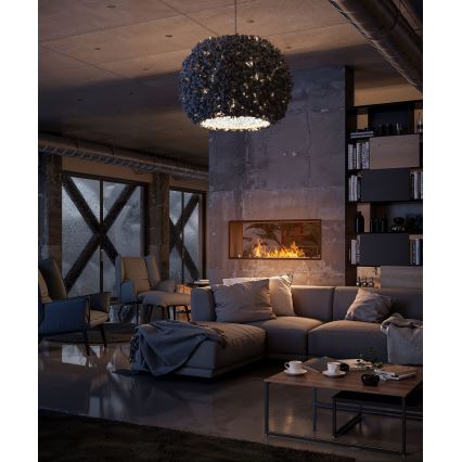 InFire - Lareira embutida BIO 48,5x123,5 cm 6kW preto