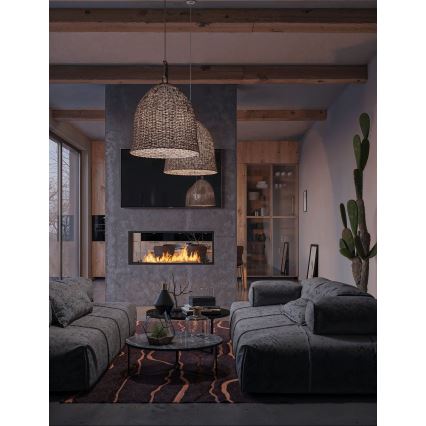 InFire - Lareira embutida BIO 48,5x123,5 cm 6kW preto