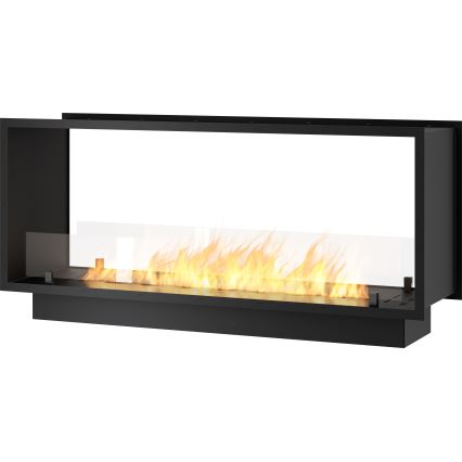 InFire - Lareira embutida BIO 48,5x123,5 cm 6kW preto