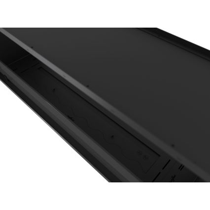 InFire - Lareira embutida BIO 48,5x123,5 cm 6kW preto